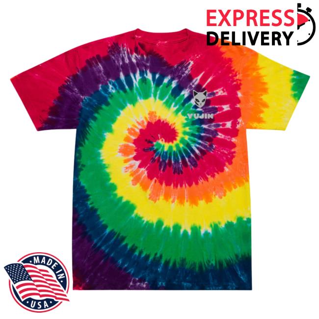 Yujin Clothing Boy In Love Tie Dye Shirt Classic Rainbow Tie-Dye