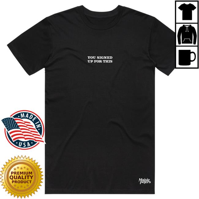 You Signed Up For This Embroidered T-Shirt Black