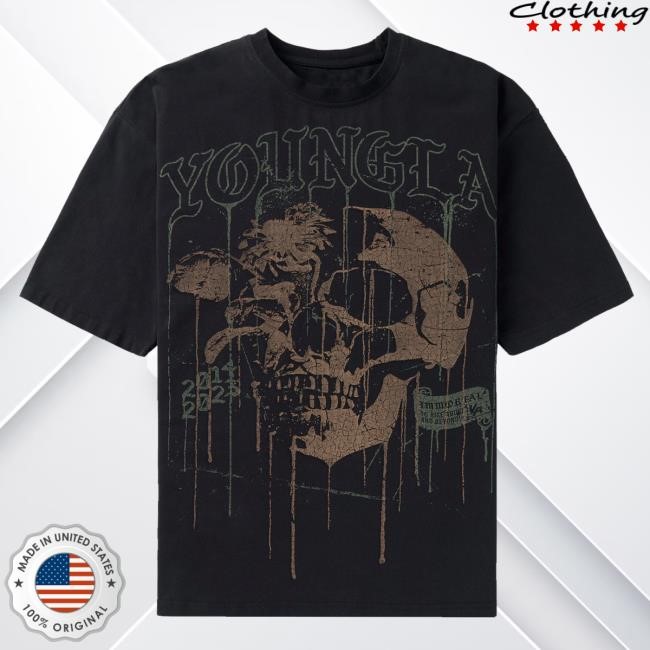 Youngla Apparel Merch 4116 - Floral Skull New Shirt Youngla