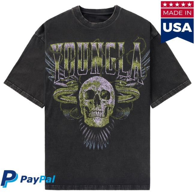 Youngla Apparel Merch 4058 - Inferno Skeletal Serpents New Shirt Youngla